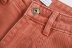 otoño decoración plisada jeans sueltos de mujer NSAM3139