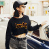 autumn and winter women s sweater letter printing casual short navel NSSN3184