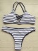 new striped sports vest split foreign trade bikini  swimwear NSHL3213