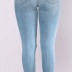  new hole denim feet pants women tight trousers washed jeans NSYF3220