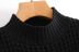 Abrigo suéter fino de punto con cuello redondo suave y mariposa negra NSAM3245