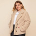 nuevo abrigo de lana de cordero de gran tamaño con doble botonadura NSDF3271