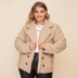   new lapel double-breasted large size lamb wool coat   NSDF3271