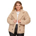 nuevo abrigo de lana de cordero de gran tamaño con doble botonadura NSDF3271