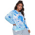 hot sale women s cross-border new casual round neck long-sleeved large size knitted tie-dye sweater  NSDF3276