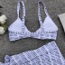 high-waist swimsuit sling print split swimsuit bikini NSZO3278
