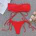 hot sale bikini ladies solid color split swimsuit lace swimwear NSZO3280