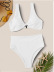 new bikini solid color split two-piece swimsuit ladies sexy digital printing  NSHL3296