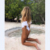 bikini de traje de baño de una pieza de color sólido NSHL3314