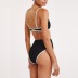 Bikini de cintura alta anudado sexy de color sólido para mujer NSHL3326