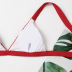 Bikini de color sólido de nailon con bolsa de triángulo elástico alto traje de baño NSHL3337