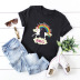   fun rainbow comfortable short-sleeved female T-shirt NSSN3372
