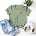   simple and comfortable fabric short-sleeved T-shirt NSSN3373