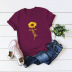  creative sunflower round neck short sleeve T-shirt  NSSN3378
