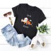 linda y divertida camiseta de manga corta con perro perezoso NSSN3384