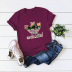 camiseta con letras de gato de manga corta NSSN3387