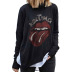 women long-sleeved autumn new style cartoon lip print casual round neck ladies pullover sweater  NSSI3405