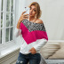 women s long-sleeved autumn new leopard print color matching street style pullover sweater  NSSI3414