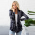 loose striped knit women s cardigan mid-length jacket NSSI3430