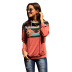 Pullover sweater mujer estampado otoño / invierno nuevo estilo blusa suelta de gran tamaño para mujer NSSI3470