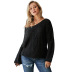   knit long-sleeved v-neck women s sweater  NSSI3478