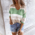 color sweater women new loose nine-point sleeve women s sweater  NSSI3481