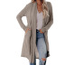 women fashion solid color long loose casual ladies cardigan jacket  NSSI3491