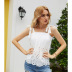 Casual Cotton Lace-Up Collar Loose-Fitting Sling NSAL3520