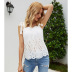 summer casual women s cotton lace-up collar loose-fitting sling NSAL3520