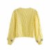 retro cable crochet loose puff sleeve knitted sweater NSAM3562