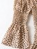  autumn floral garden puff sleeve long sleeve stretch dress  NSAM3603