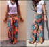 Summer new style printed trousers straight-leg pants hot sale NSYF3613