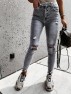  Fashion Ripped Holes Slim Jeans Trousers NSYF3625
