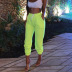 Casual Solid Color Tie-Up Trousers Sports Pants Casual Pants NSYF3629