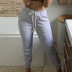 women s fashion casual solid color tie-up trousers sports pants casual pants NSYF3629