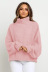 trendy pullover high neck loose sweater  NSYD3678