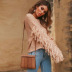  loose pullover fashion tassel long-sleeved knitted top NSYD3679
