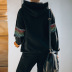 hot sale autumn and winter hot style casual color stripe stitching hooded sweater suit  NSYD3707