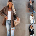 fall and winter hot style comfortable plush jacket casual hooded loose solid color jacket  NSYD3710