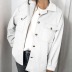 otoño e invierno venta caliente nueva moda color sólido bolsillo de manga larga chaqueta de terciopelo de piel de venado NSYD3727