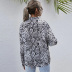 camisa de patrón de venta caliente con cuello en V blusa suelta de manga larga para mujer NSYD3743