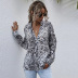 camisa de patrón de venta caliente con cuello en V blusa suelta de manga larga para mujer NSYD3743