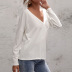  V-neck solid color high-quality sweater  NSYD3744