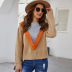 loose pullover wool fake two-piece contrast stitching top NSYD3759