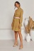  printed long-sleeved round neck ruffle skirt dress NSYD3778