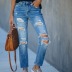 pantalones rotos jeans de mujer de cintura media NSYD3808