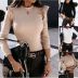   new round neck solid color long-sleeved slim bottoming shirt  NSYD3812