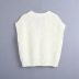 Wholesale autumn cable knit v-neck white sleeveless pullover women s knitted vest  NSAM3844