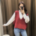 Wholesale Autumn Tie Rope Sweet Beauty Knitted Vest  NSAM3850