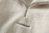 suéter de felpa con cordón de cremallera de cuello alto con bordado de letras de cachemira de grano grueso NSAM3854